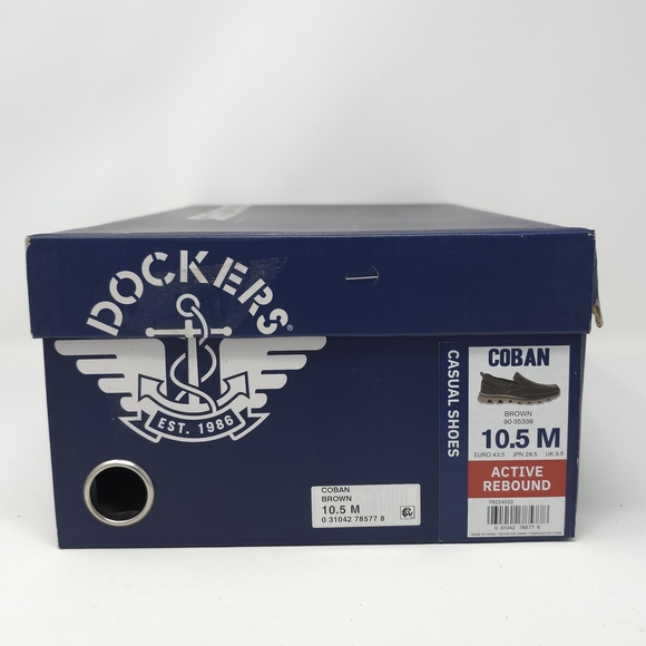 New Dockers Coban Black Faux Leather Slip-On Loafers Memory Foam 10.5M - Picture 7 of 7